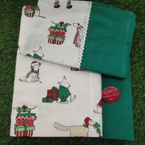 Christmas Theme Print Queen Size Bedsheet.