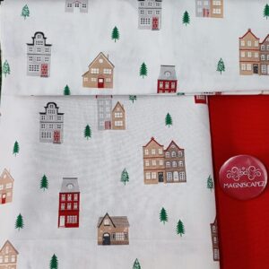 Christmas Theme Print Queen Size Bedsheet.