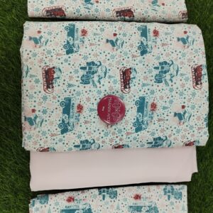 Christmas Theme with sleigh print King size bedsheet